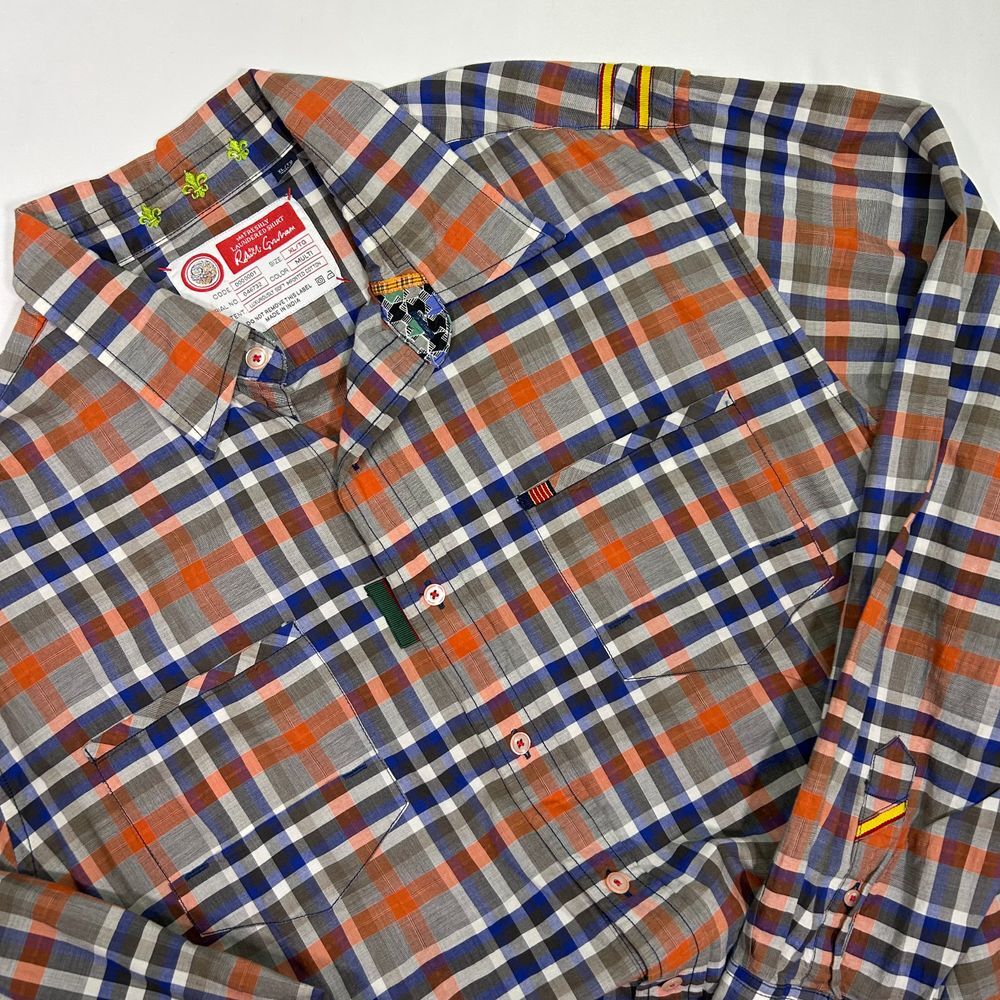 EUC Robert Graham Casual Plaid Button Down Shirt Long‎ Sleeve Mens XL
